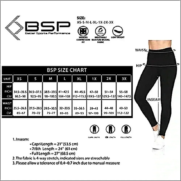 BSP Womens Active High Rise Waist, Cloud print,  with pockets - Picture 13 of 13